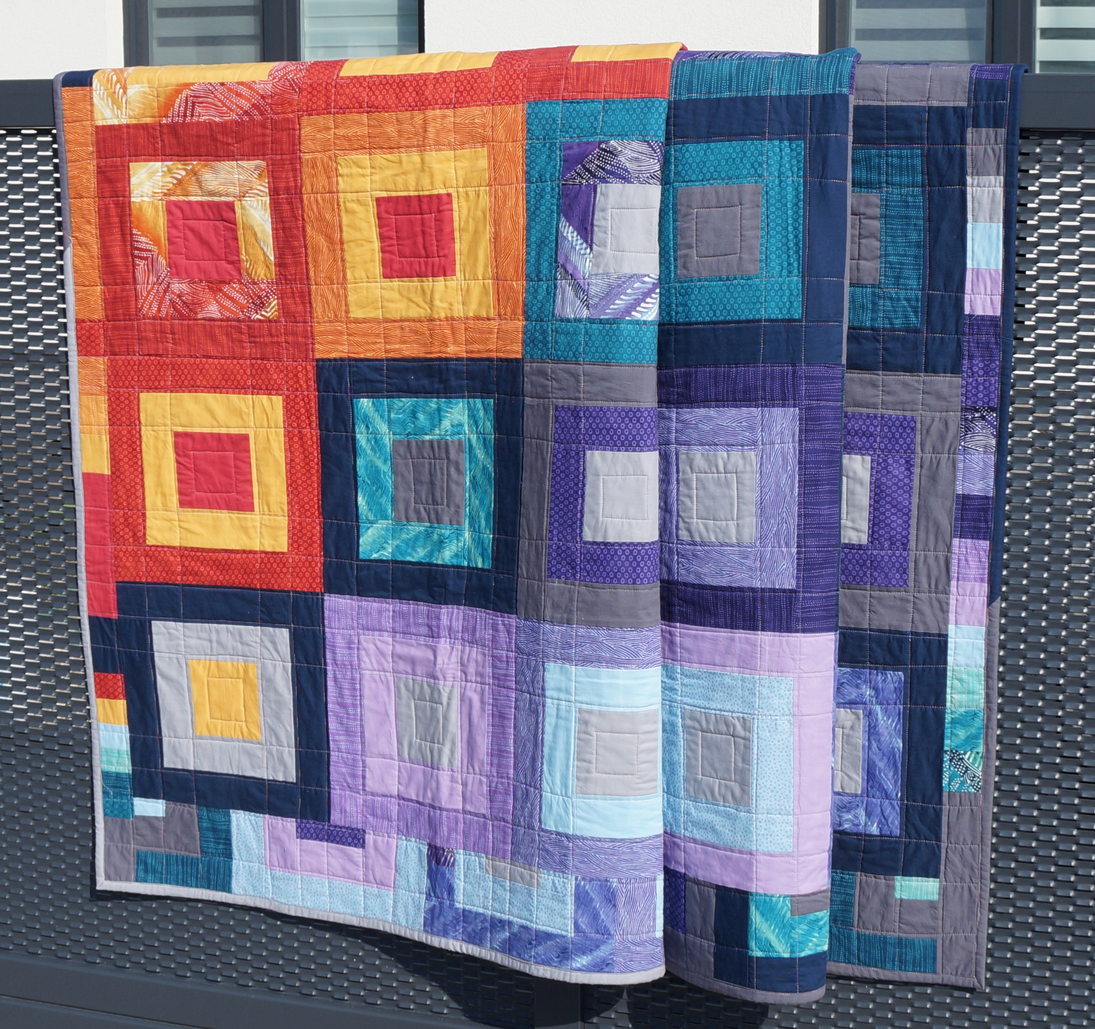 quilt so štvorcovým vzorom